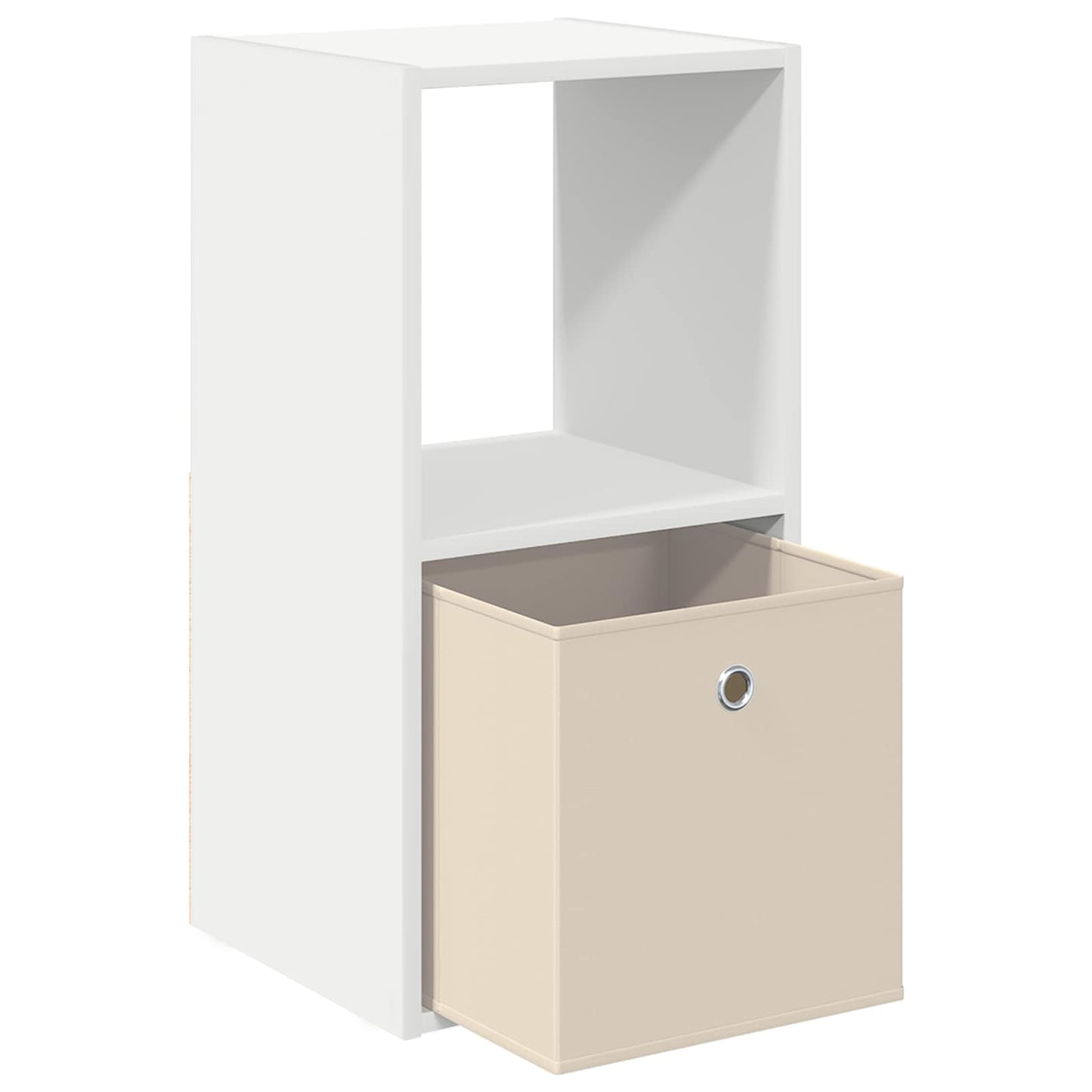 vidaXL Κομοδίνο Λευκό 35 x 32 x 68,5 εκ Επεξεργασμένο Ξύλο