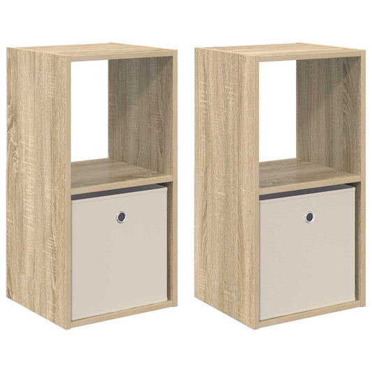 vidaXL Κομοδίνο 2 τμχ. Δρύς Sonoma 35 x 32 x 68,5 εκ