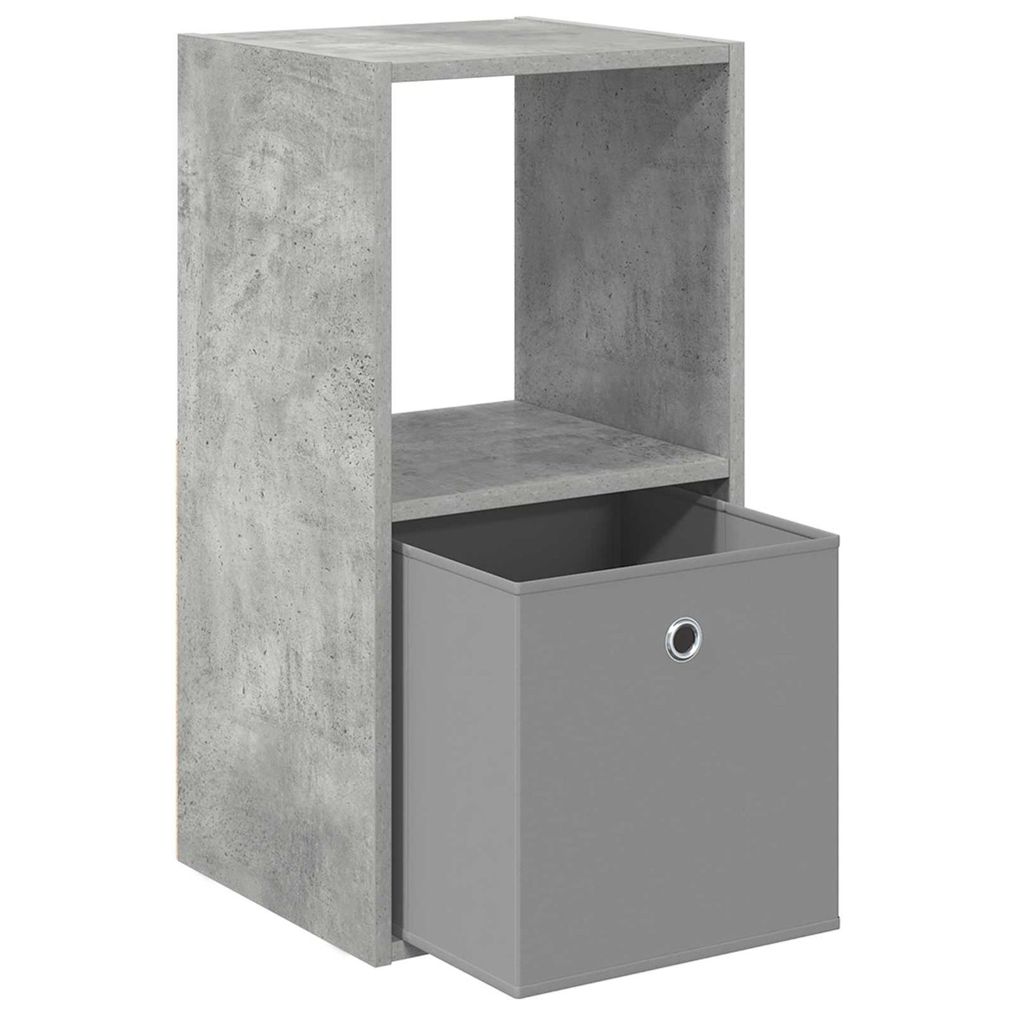 vidaXL Κομοδίνο Σκυρόδεμα Γκρι 35 x 32 x 68,5 εκ Επεξεργασμένο Ξύλο