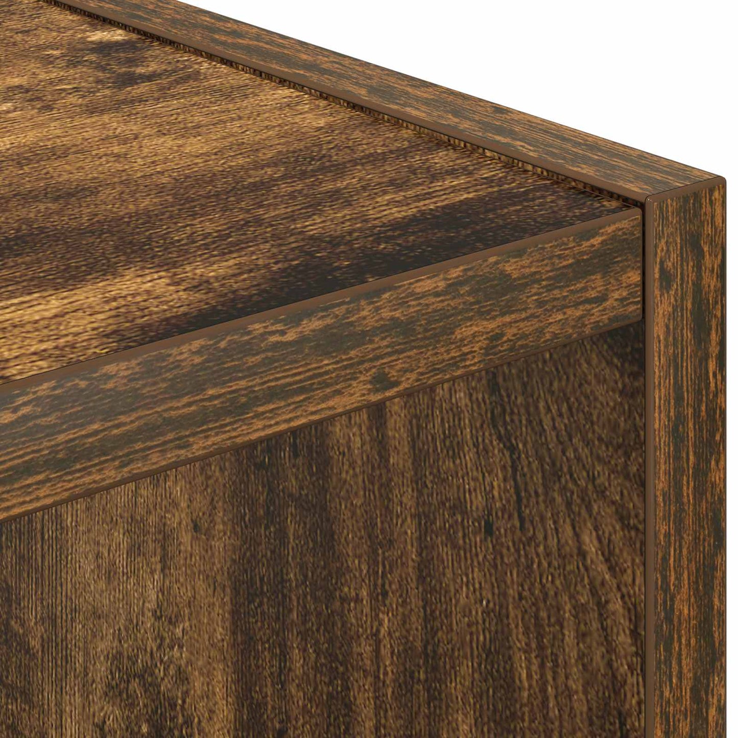 vidaXL Κομοδίνο Καπνισμένο Ξύλο Δρυός 35 x 32 x 68,5 εκ