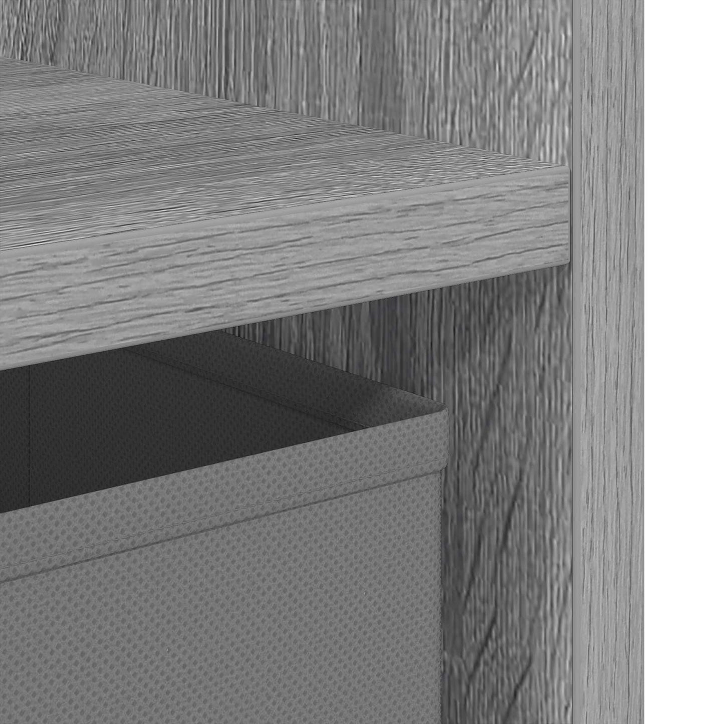 vidaXL Κομοδίνο Γκρι Sonoma 35 x 32 x 68,5 εκ Επεξεργασμένο Ξύλο