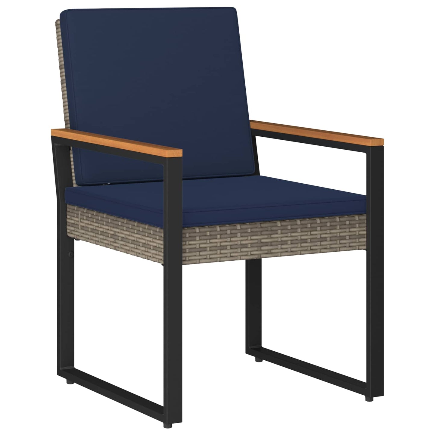 vidaXL Σετ Εξωτερικών Επίπλων 4 τμχ. Γκρι και Navy Blue