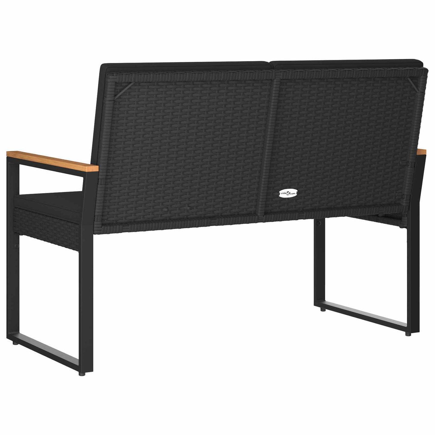 vidaXL Εξωτερικός πάγκος Μαύρο 107 x 61 x 80 εκ. συνθετικό ρατάν