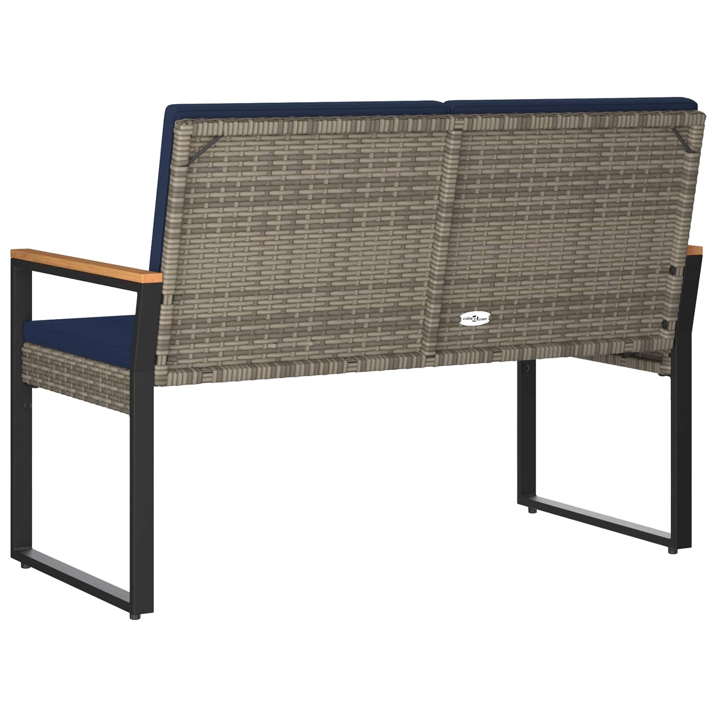 vidaXL Εξωτερικός πάγκος Γκρι και Navy Blue 107 x 61 x 80 εκ.