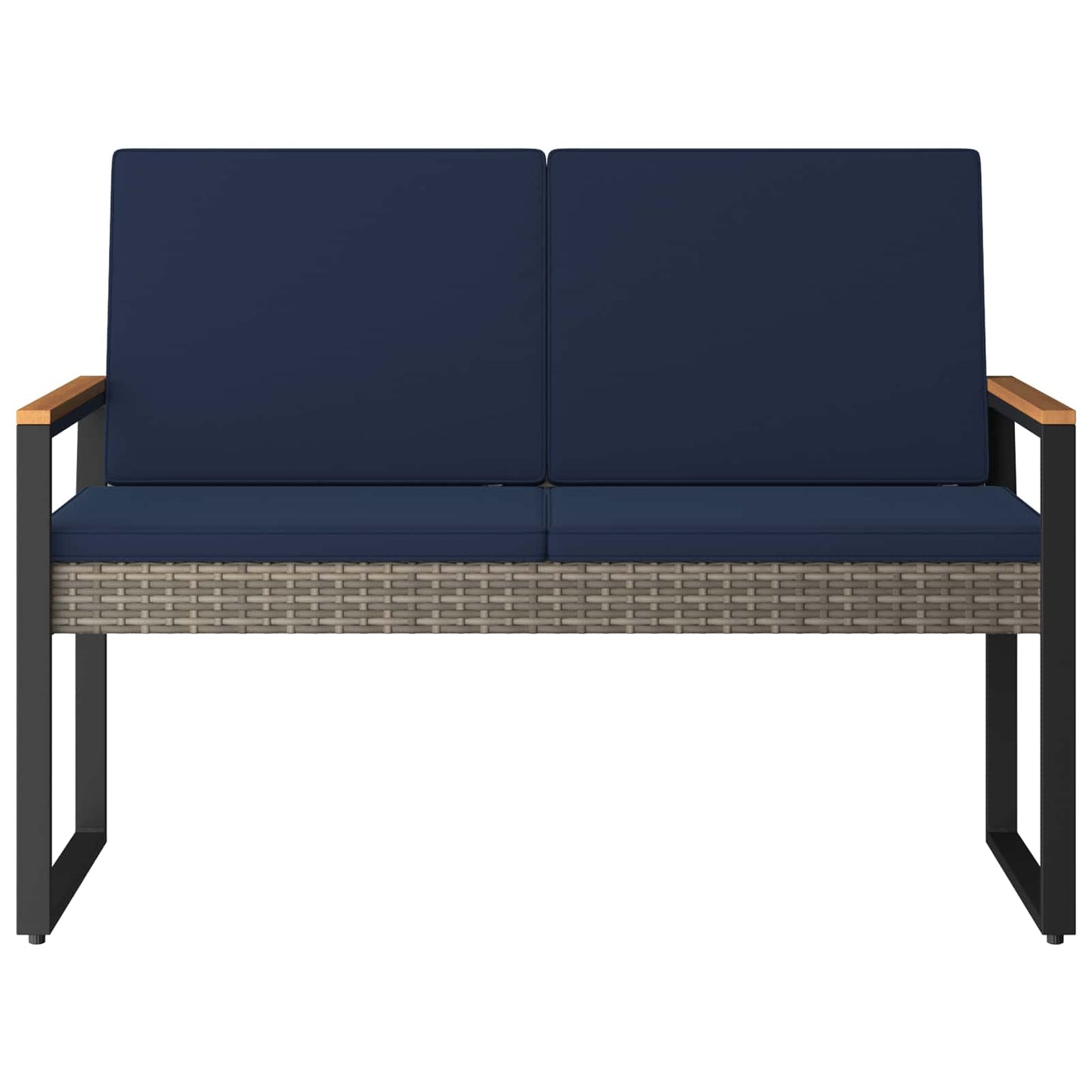 vidaXL Εξωτερικός πάγκος Γκρι και Navy Blue 107 x 61 x 80 εκ.