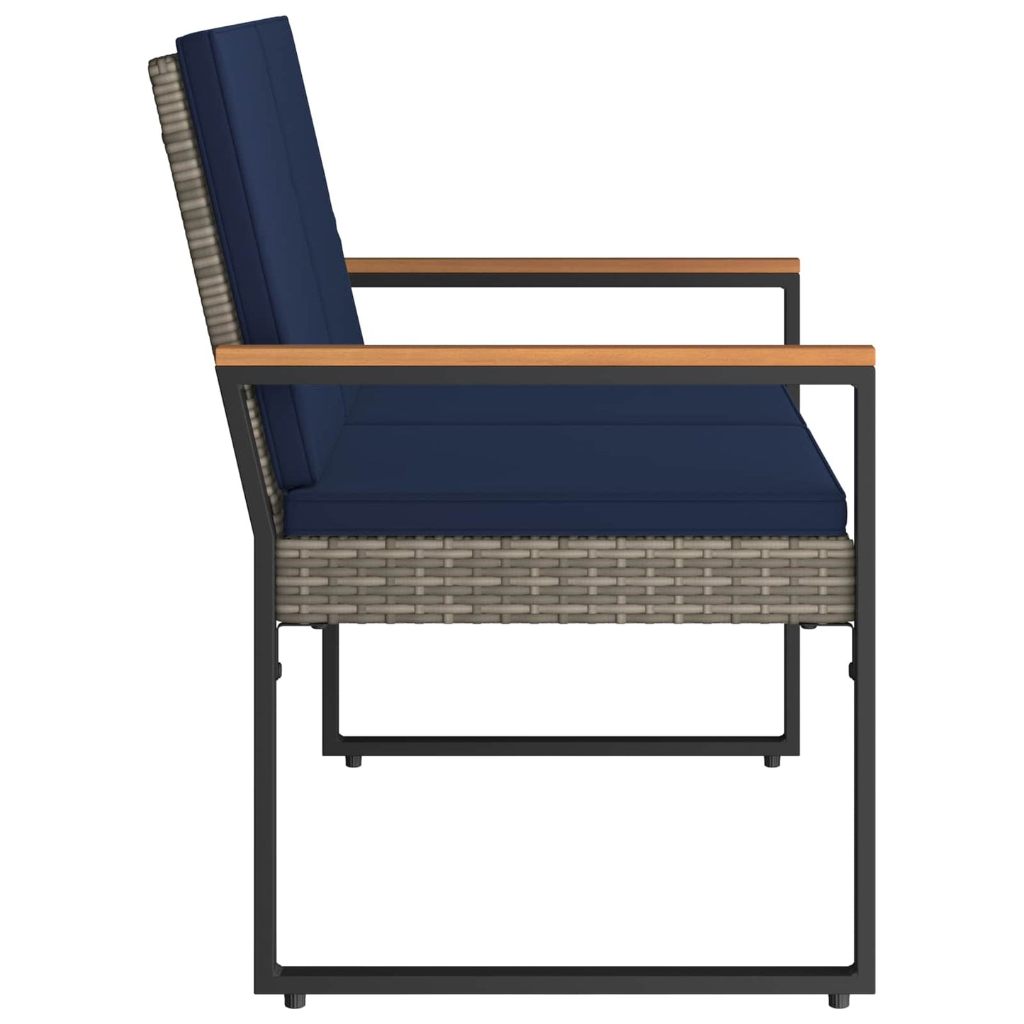 vidaXL Εξωτερικός πάγκος Γκρι και Navy Blue 107 x 61 x 80 εκ.