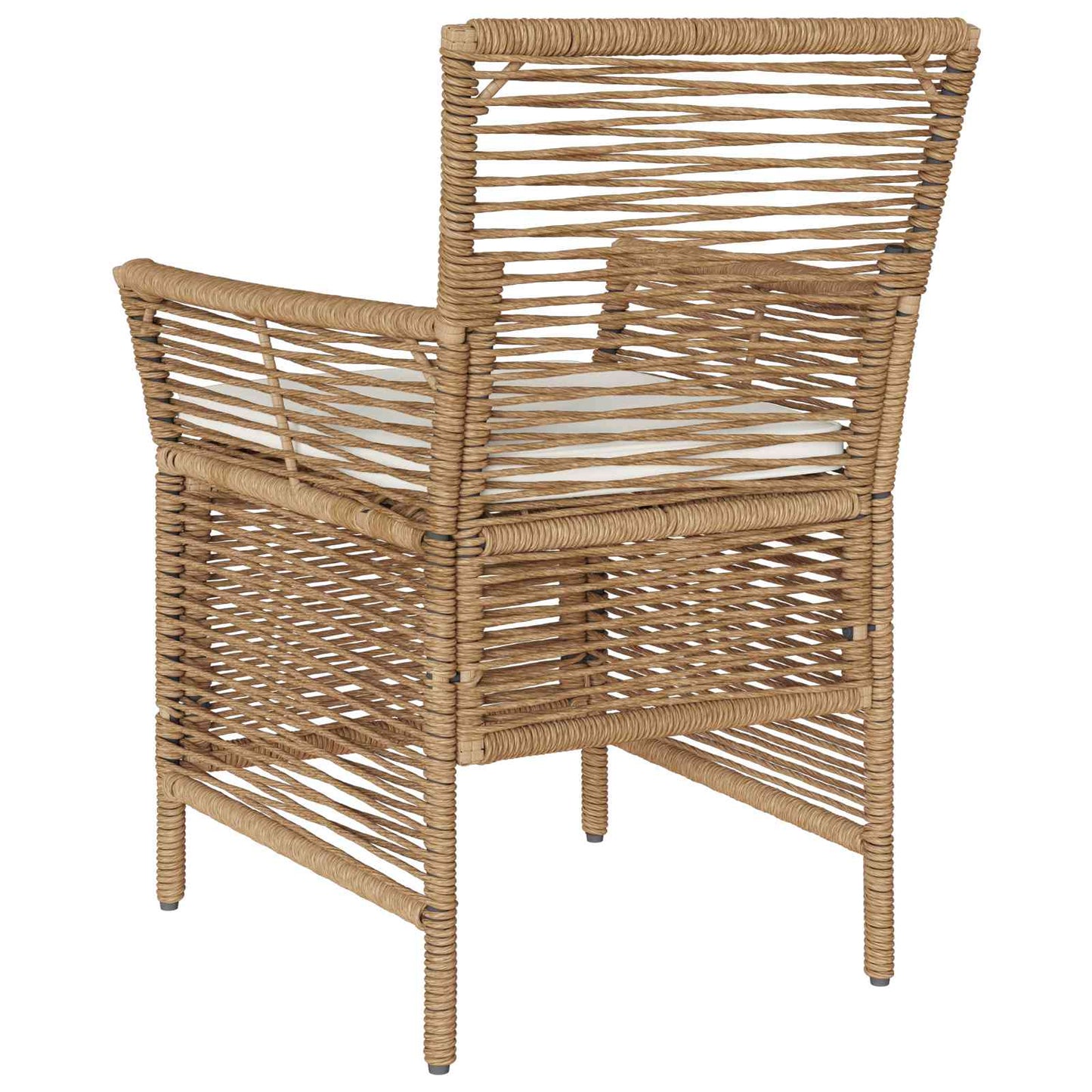vidaXL Εξωτερική Καρέκλα 4 pcs Μπεζ και Κρέμα συνθετικό ρατάν