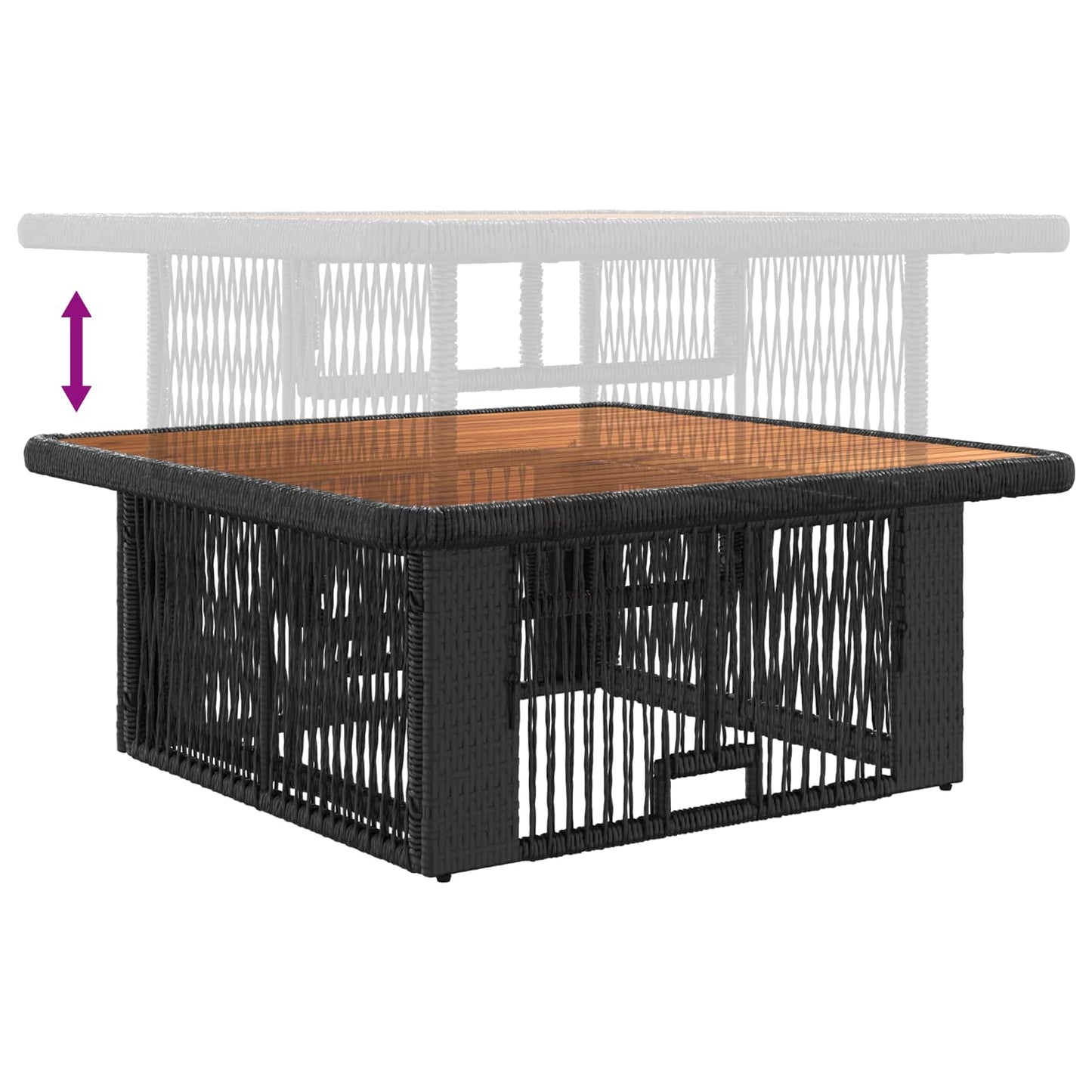 vidaXL Σέτ φαγητού για κήπο 3 τμχ. Μπεζ και Κρέμα συνθετικό ρατάν