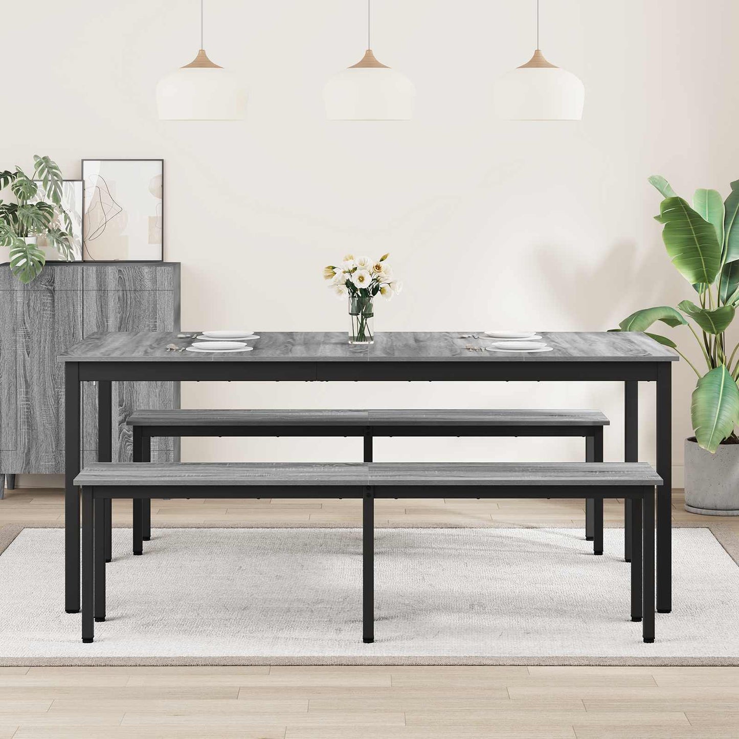 vidaXL Τραπεζαρίες 180 x 90 x 75 cm Επεξεργασμένο Ξύλο Ορθογώνιος