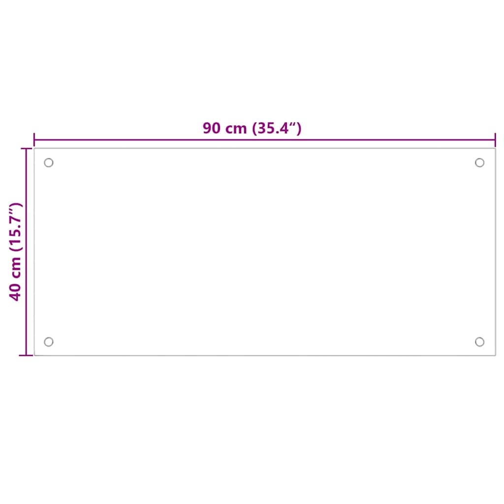 vidaXL Πλάτη κουζίνας 2 τμχ. Λευκό 90 x 40 cm σκληρυμένο γυαλί