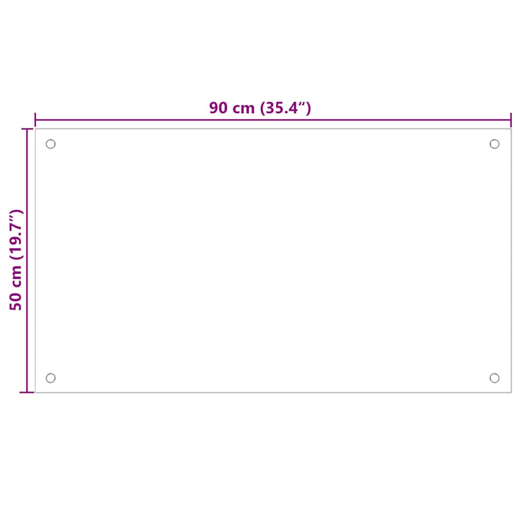 vidaXL Πλάτη κουζίνας 2 τμχ. Λευκό 90 x 50 cm σκληρυμένο γυαλί