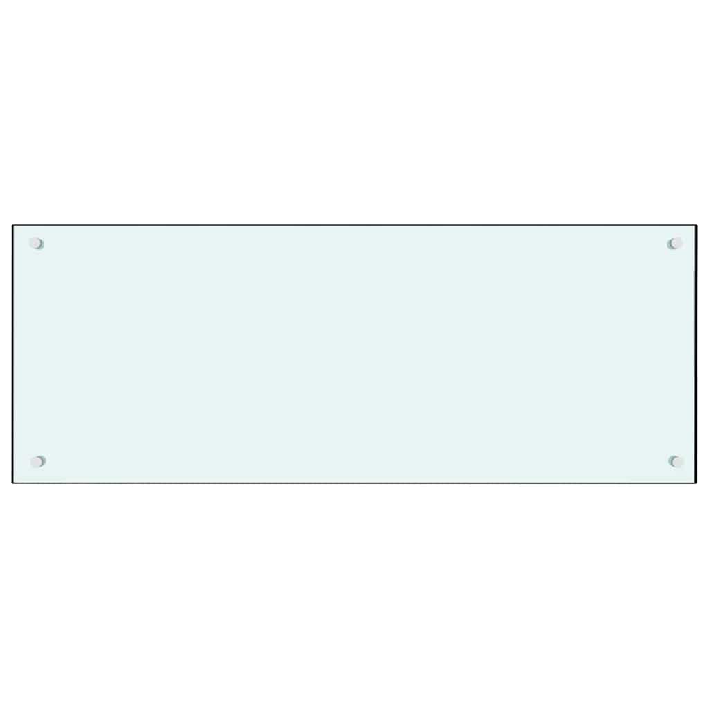 vidaXL Πλάτη κουζίνας 2 τμχ. Λευκό 100 x 40 cm σκληρυμένο γυαλί