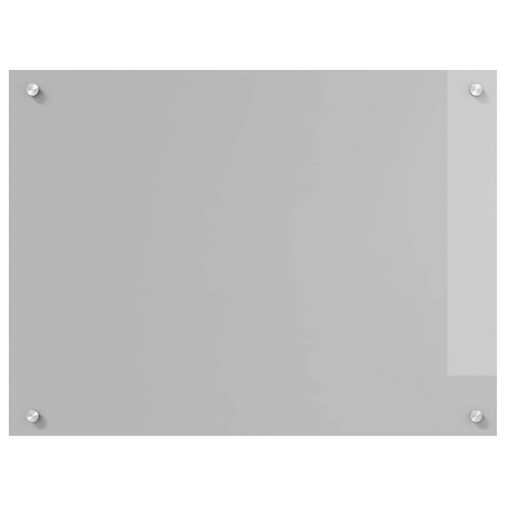 vidaXL Πλάτη κουζίνας 2 τμχ. Ανοιχτό γκρι 80 x 60 cm σκληρυμένο γυαλί