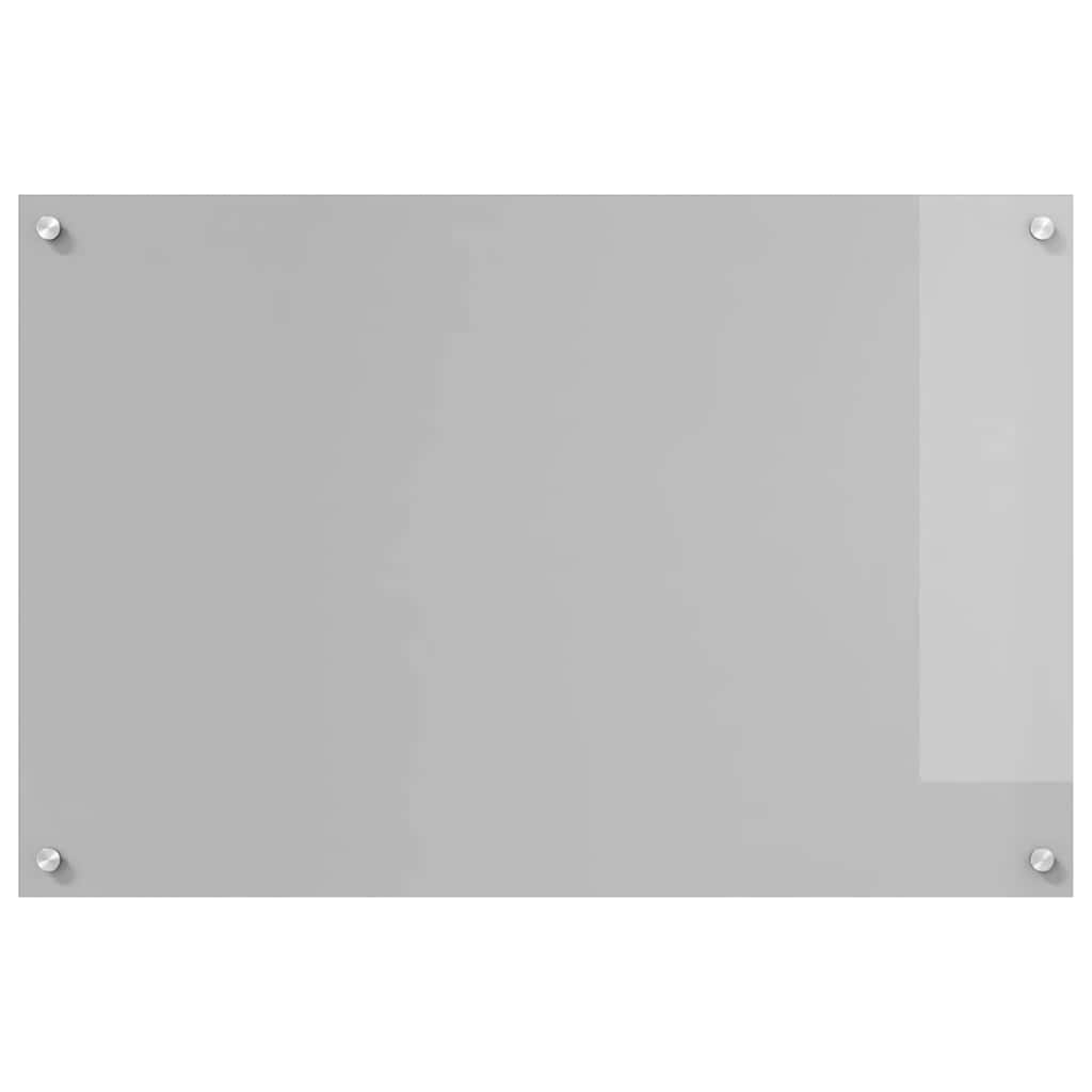 vidaXL Πλάτη κουζίνας 2 τμχ. Ανοιχτό γκρι 90 x 60 cm σκληρυμένο γυαλί