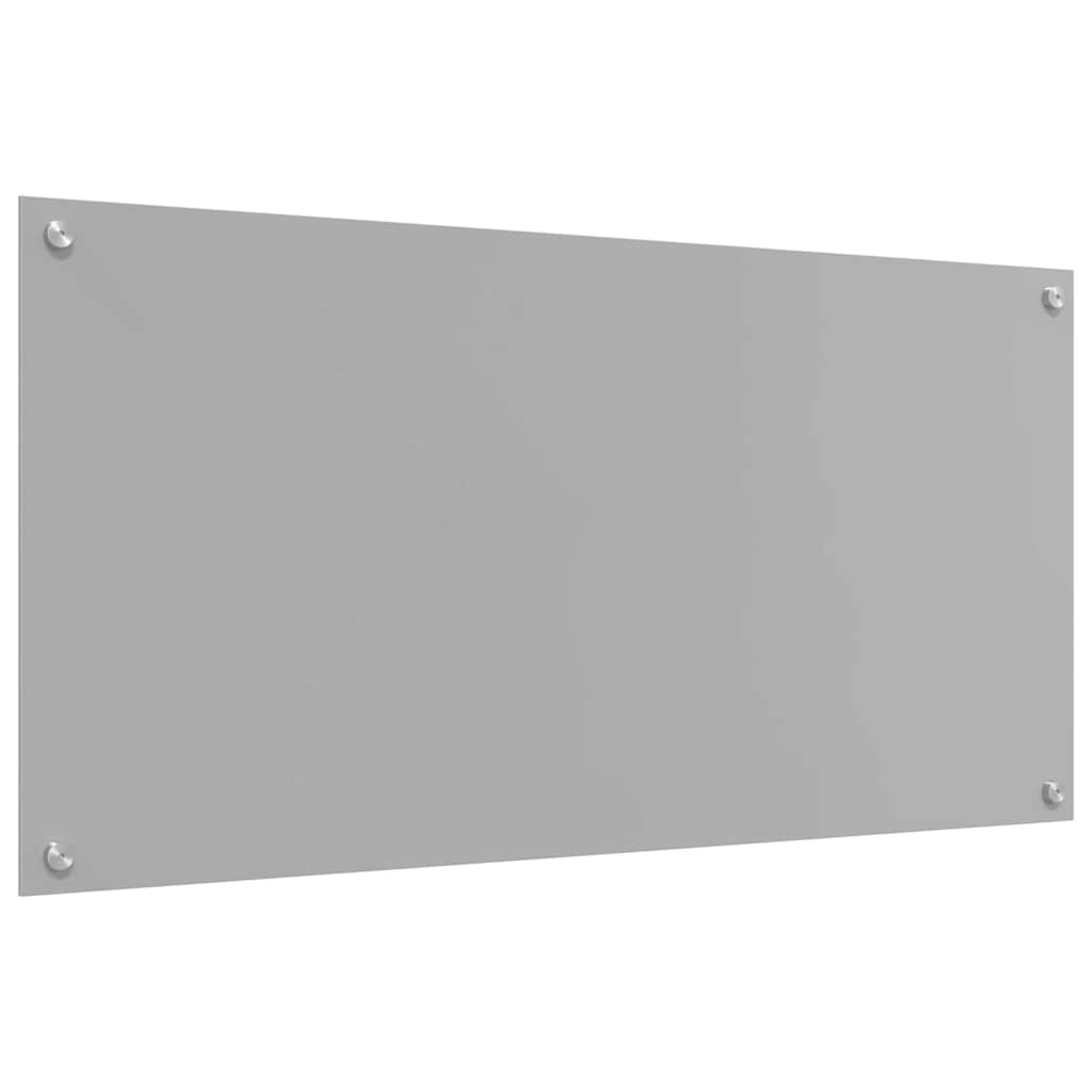 vidaXL Πλάτη κουζίνας 2 τμχ. Ανοιχτό γκρι 100 x 50 cm σκληρυμένο γυαλί