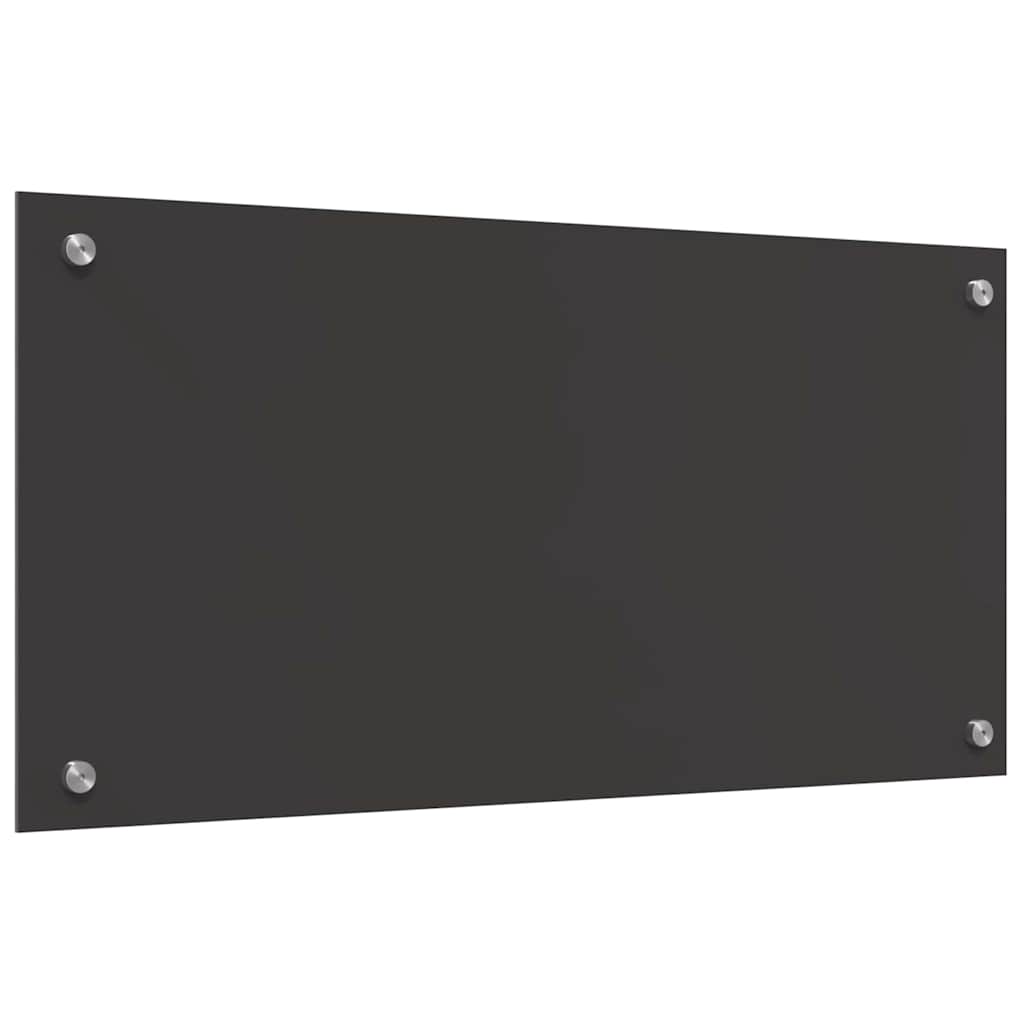 vidaXL Πλάτη κουζίνας 2 τμχ. Σκούρο Γκρι 80 x 40 cm σκληρυμένο γυαλί