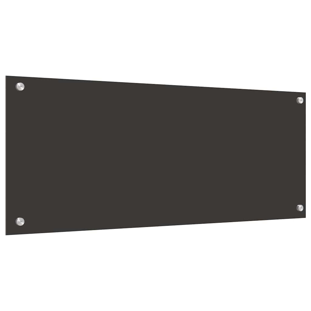 vidaXL Πλάτη κουζίνας 2 τμχ. Σκούρο Γκρι 100 x 40 cm σκληρυμένο γυαλί