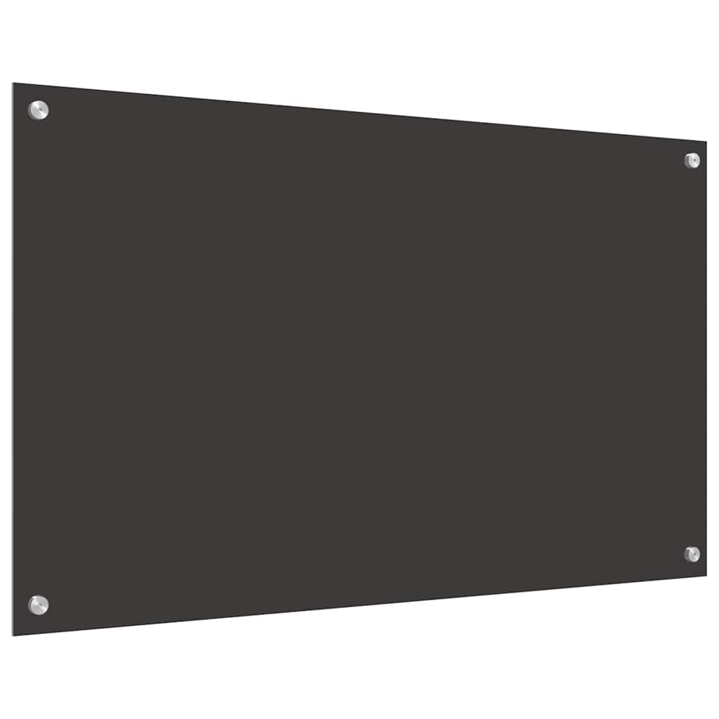 vidaXL Πλάτη κουζίνας 2 τμχ. Σκούρο Γκρι 100 x 60 cm σκληρυμένο γυαλί