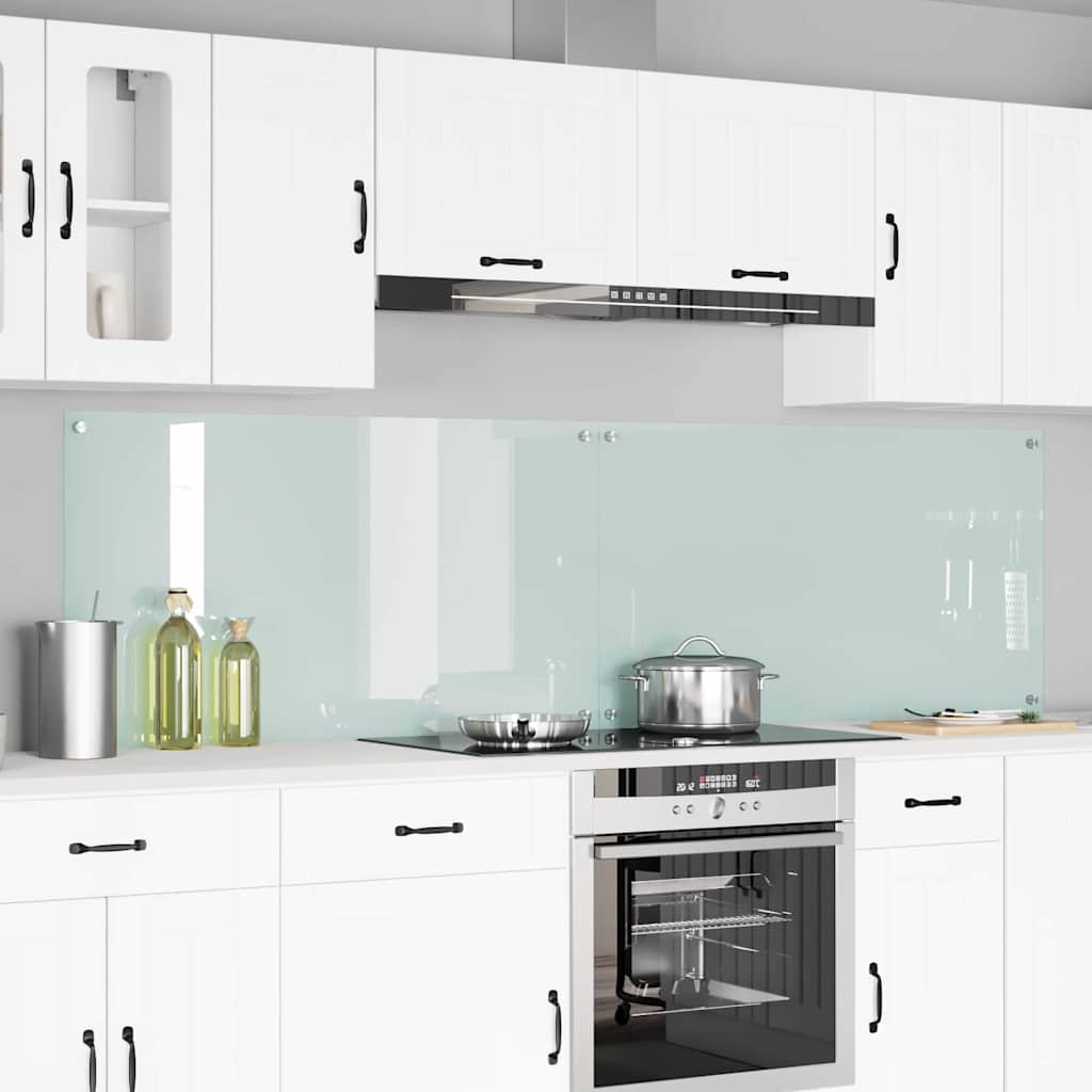 vidaXL Πλάτη κουζίνας 2 τμχ. Λευκό 110 x 60 cm σκληρυμένο γυαλί