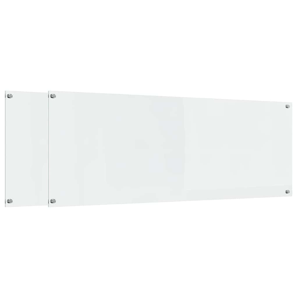 vidaXL Πλάτη κουζίνας 2 τμχ. Διαφανές 110 x 40 cm σκληρυμένο γυαλί
