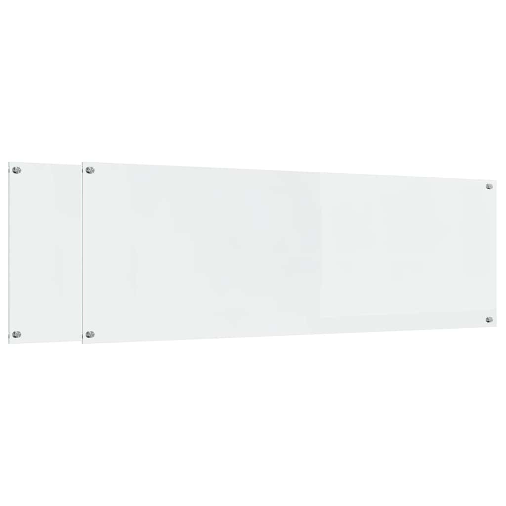 vidaXL Πλάτη κουζίνας 2 τμχ. Διαφανές 120 x 40 cm σκληρυμένο γυαλί
