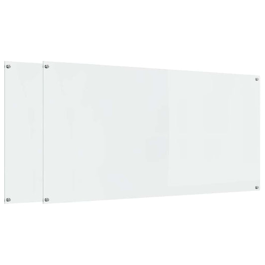 vidaXL Πλάτη κουζίνας 2 τμχ. Διαφανές 120 x 60 cm σκληρυμένο γυαλί