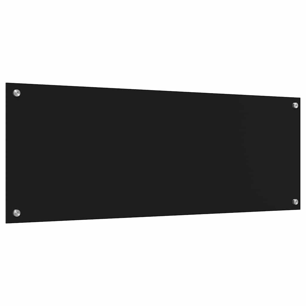 vidaXL Πλάτη κουζίνας 2 τμχ. Μαύρο 110 x 40 cm σκληρυμένο γυαλί