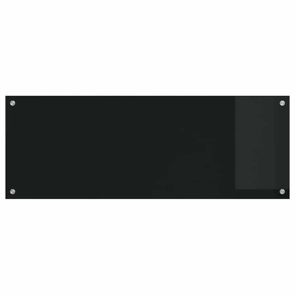 vidaXL Πλάτη κουζίνας 2 τμχ. Μαύρο 110 x 40 cm σκληρυμένο γυαλί