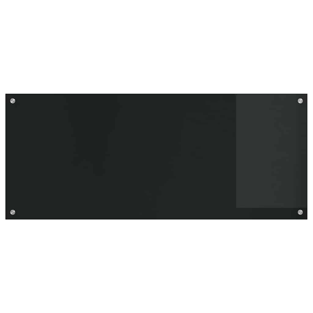 vidaXL Πλάτη κουζίνας 2 τμχ. Μαύρο 120 x 50 cm σκληρυμένο γυαλί