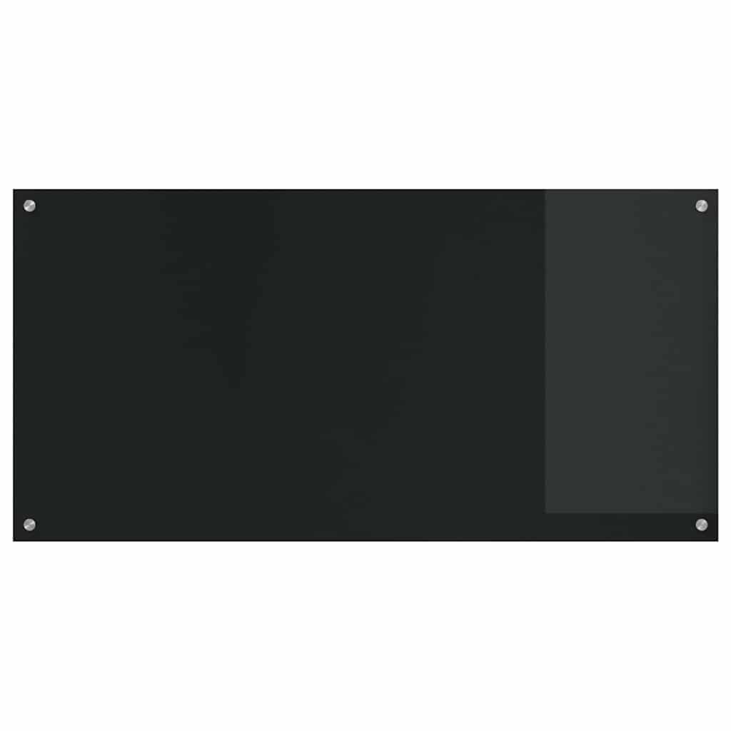 vidaXL Πλάτη κουζίνας 2 τμχ. Μαύρο 120 x 60 cm σκληρυμένο γυαλί