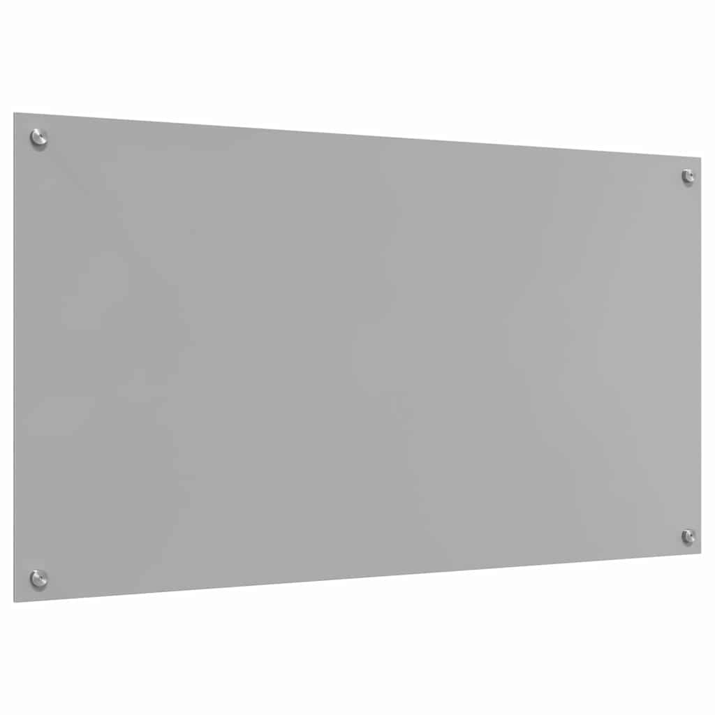 vidaXL Πλάτη κουζίνας 2 τμχ. Ανοιχτό γκρι 110 x 60 cm σκληρυμένο γυαλί