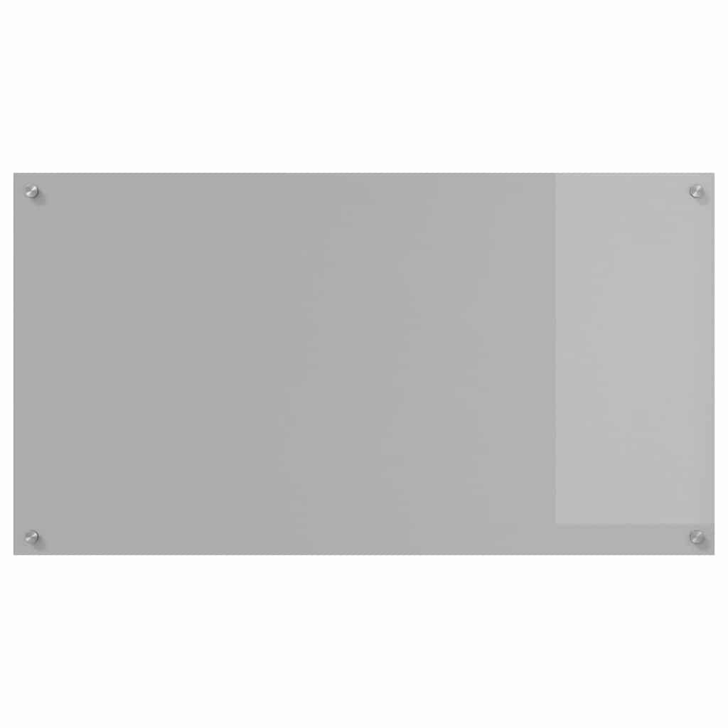 vidaXL Πλάτη κουζίνας 2 τμχ. Ανοιχτό γκρι 110 x 60 cm σκληρυμένο γυαλί