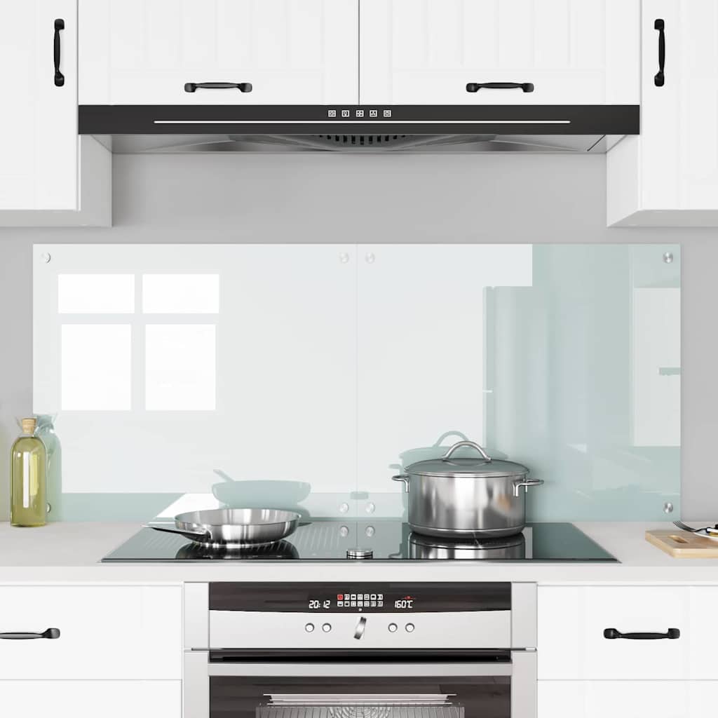 vidaXL Πλάτη κουζίνας 2 τεμ. Λευκό 70 x 60 cm σκληρυμένο γυαλί