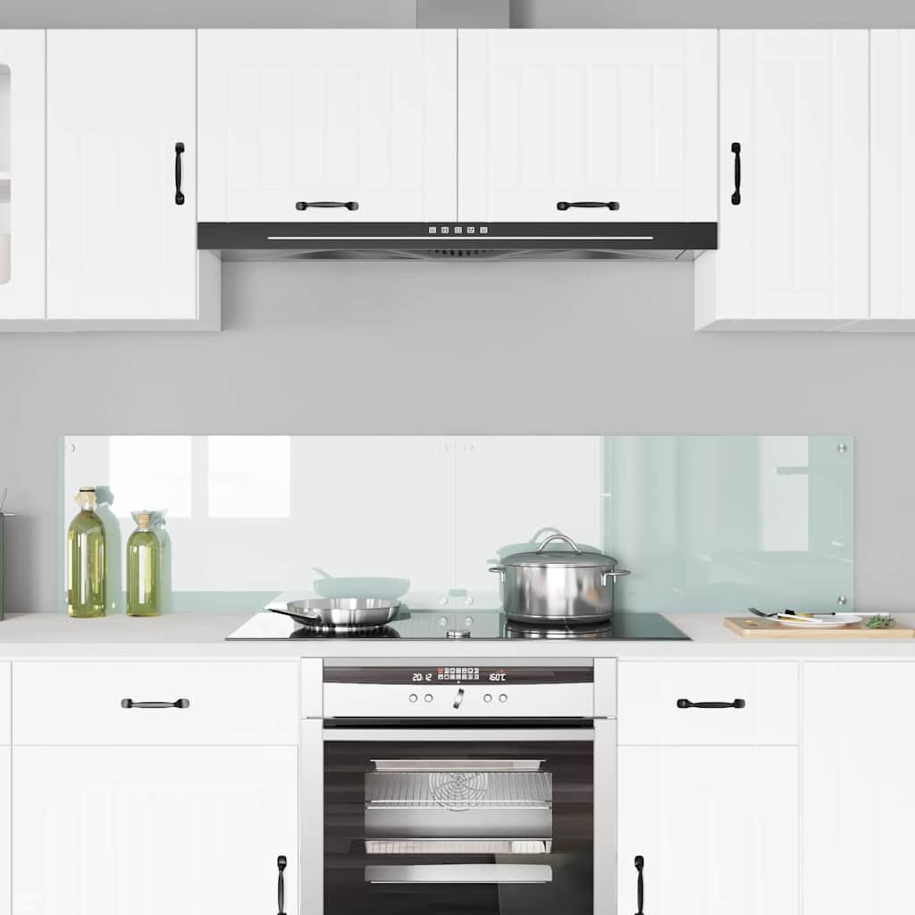 vidaXL Πλάτη κουζίνας 2 τεμ. Λευκό 90 x 40 cm σκληρυμένο γυαλί