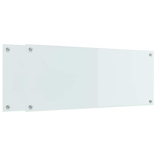 vidaXL Πλάτη κουζίνας 2 τεμ. Λευκό 100 x 40 cm σκληρυμένο γυαλί