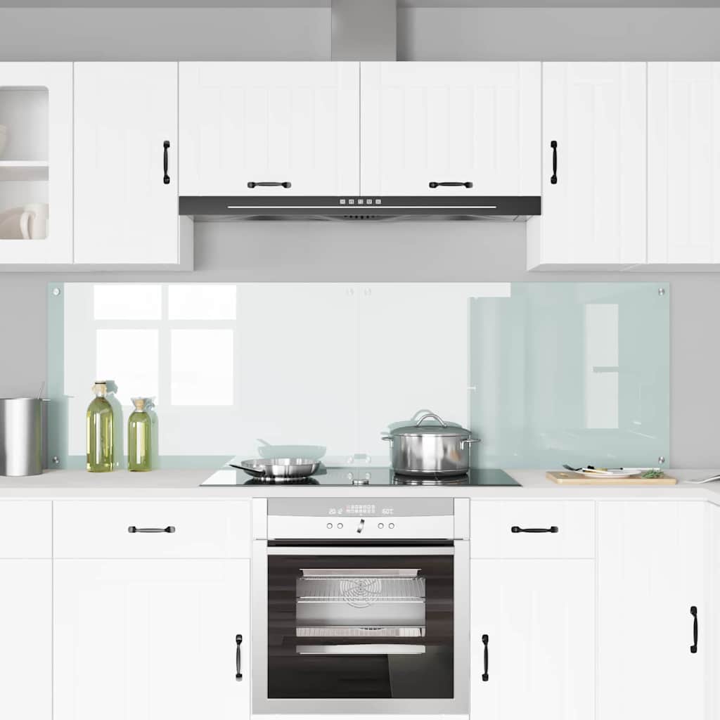 vidaXL Πλάτη κουζίνας 2 τεμ. Λευκό 100 x 60 cm σκληρυμένο γυαλί
