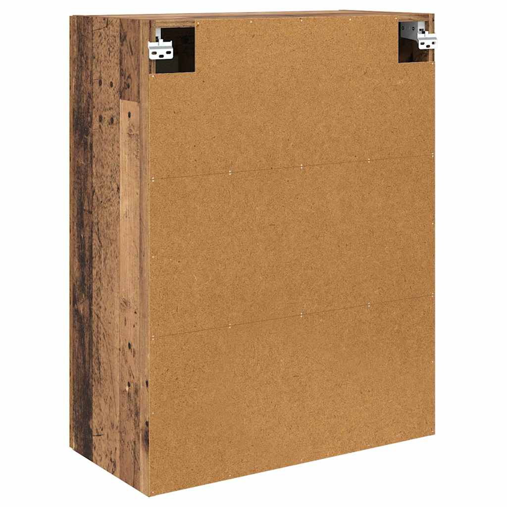 vidaXL Ντουλάπα τοίχου 2 pcs Παλιό ξύλο 69,5 x 34 x 90 εκ.