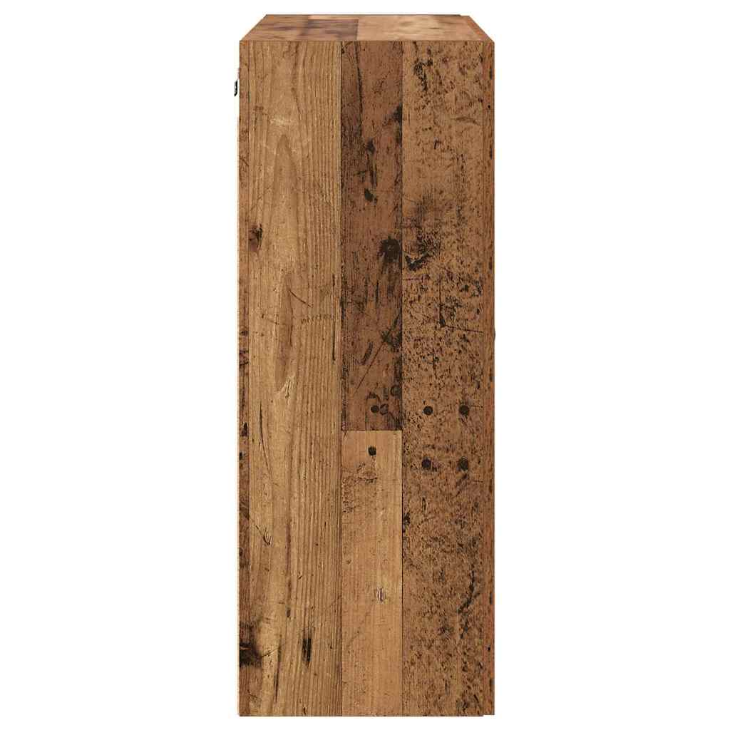 vidaXL Ντουλάπα τοίχου 2 pcs Παλιό ξύλο 69,5 x 34 x 90 εκ.