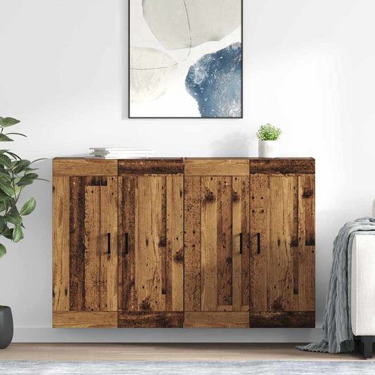 vidaXL Ντουλάπα τοίχου Επιτοίχιο 2 pcs Παλιό ξύλο 69,5 x 34 x 90 εκ.