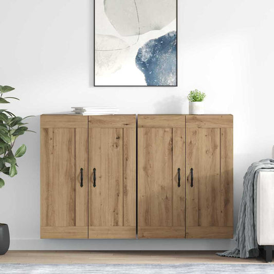 vidaXL Ντουλάπα τοίχου 2 pcs Artisan Oak 69,5 x 34 x 90 εκ.