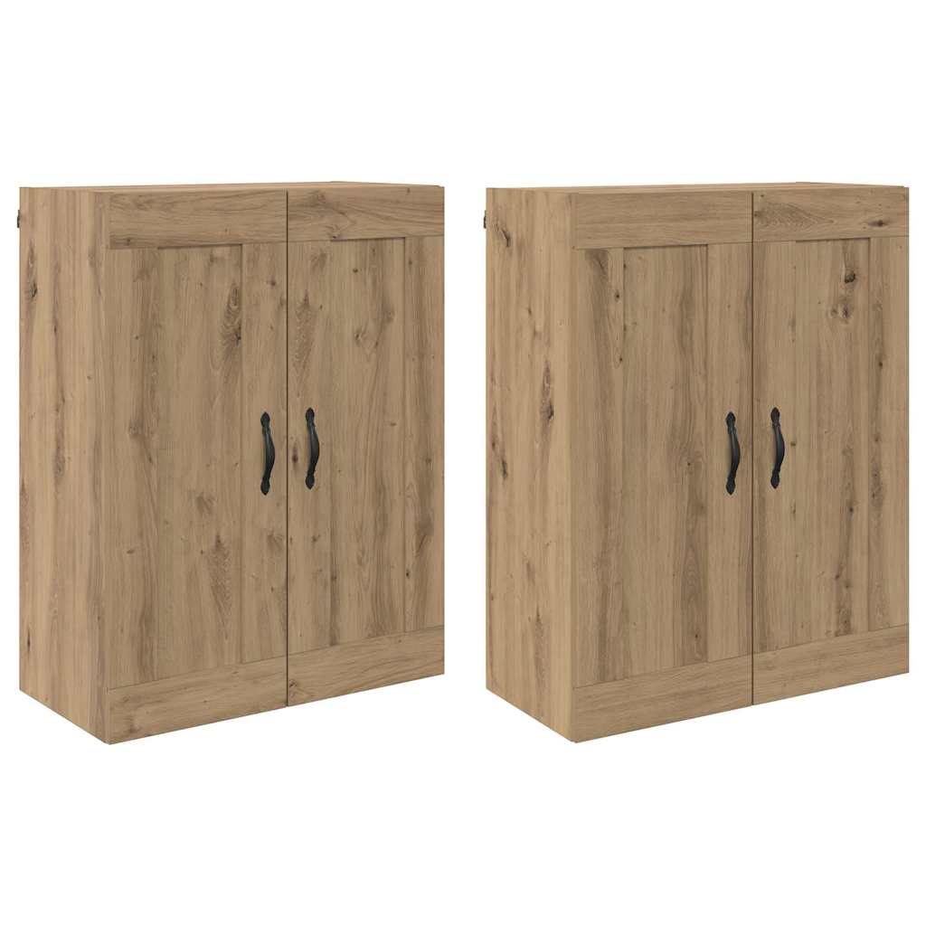 vidaXL Ντουλάπα τοίχου Επιτοίχιο 2 pcs Artisan Oak 69,5 x 34 x 90 εκ.