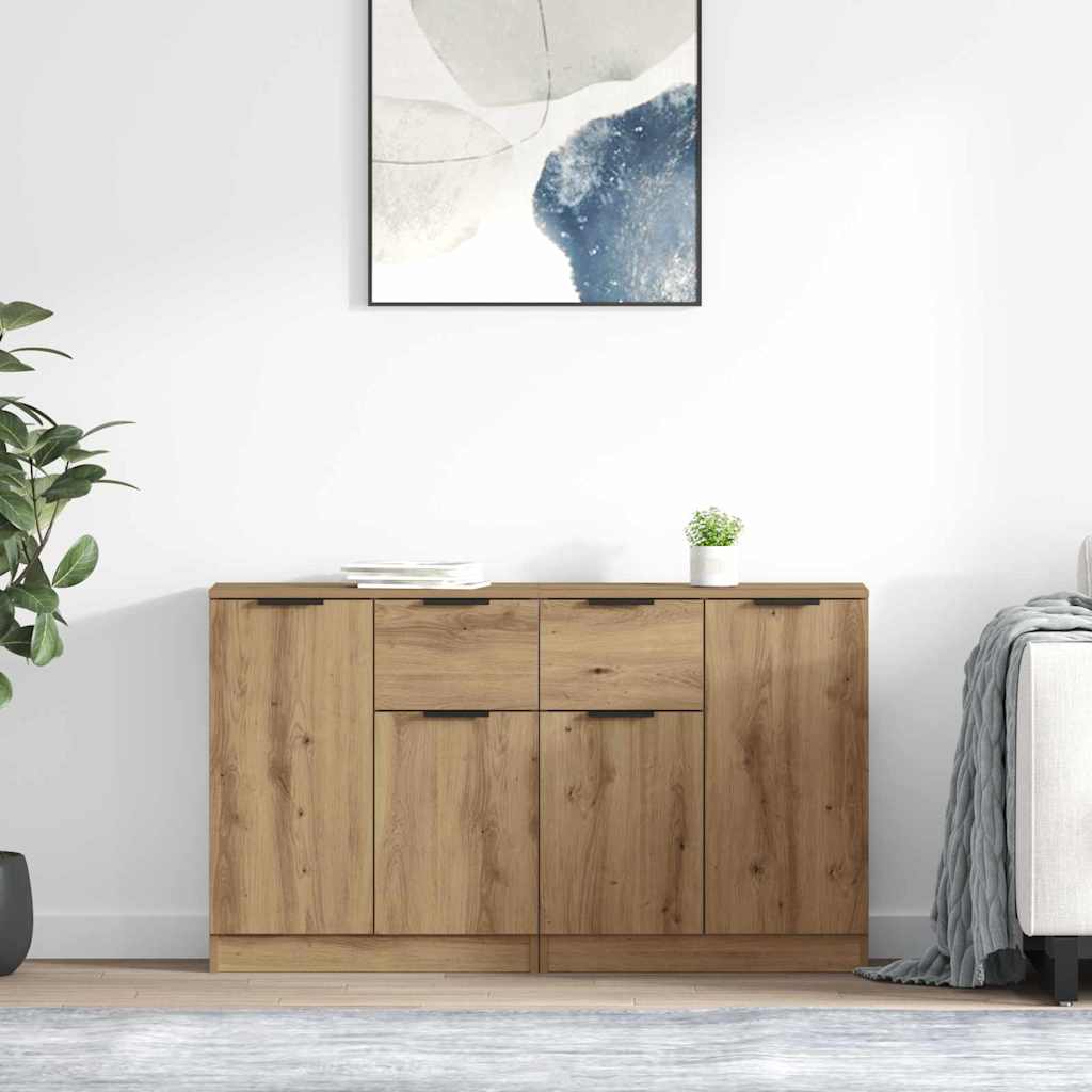 vidaXL Παραδοσιακά Πλευρικά Έπιπλα 2 τμχ. Artisan Oak 60 x 30 x 70 εκ.