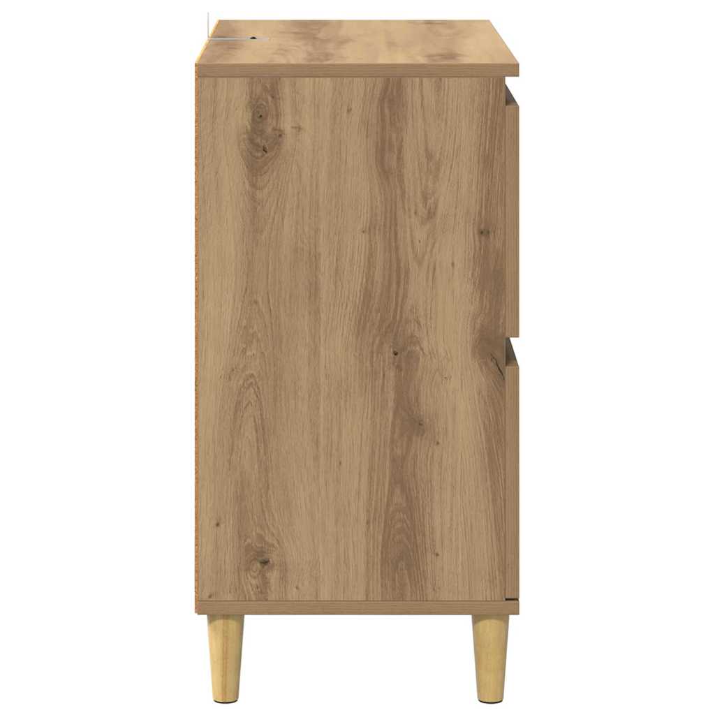 vidaXL Παραδοσιακά Πλευρικά Έπιπλα 2 pcs Artisan Oak 60 x 35 x 70 cm