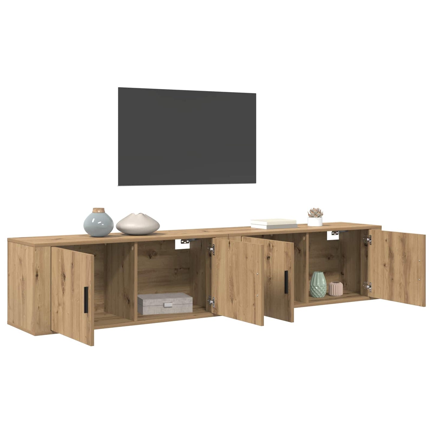 vidaXL Σετ Βαθμιδωτών Ντουλαπιών Τηλεόρασης 2 pcs Artisan Oak
