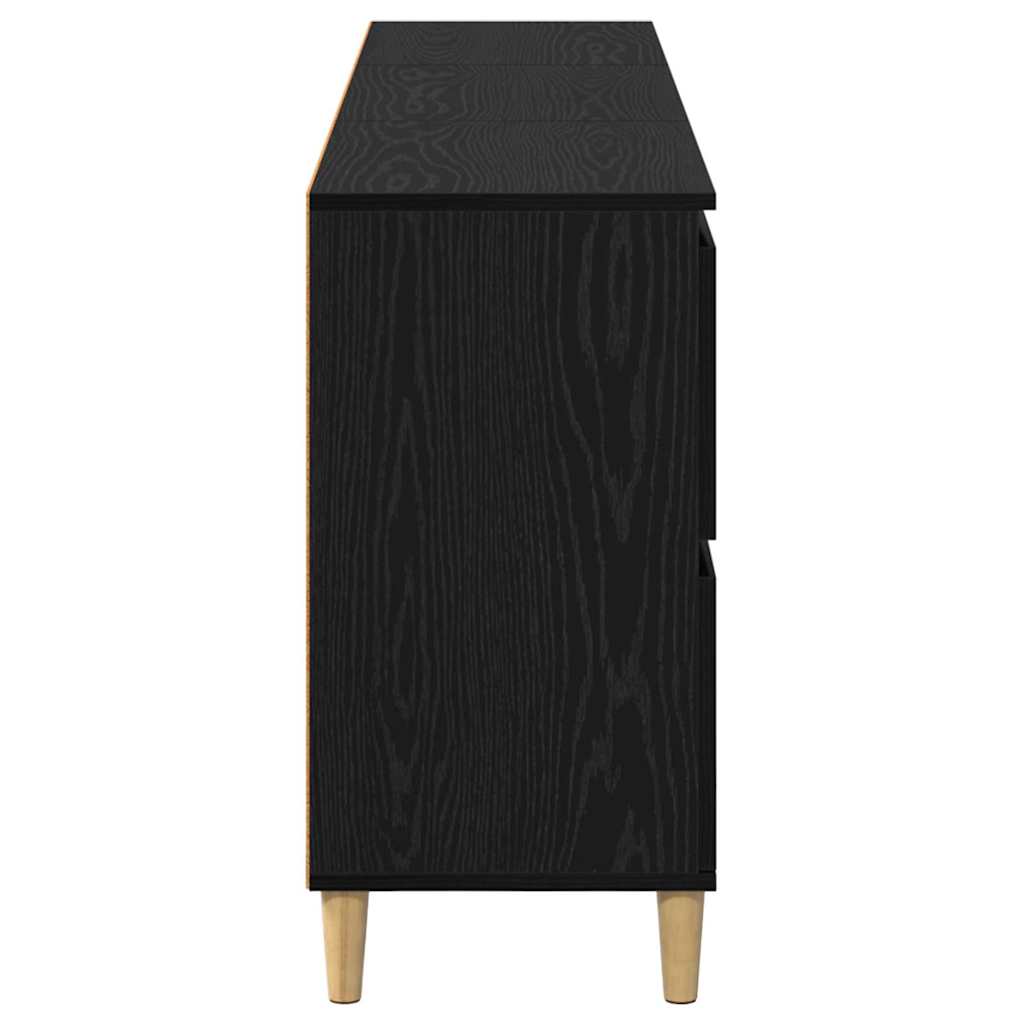 vidaXL Παραδοσιακά Πλευρικά Έπιπλα 3 pcs Μαύρη Οξυά 60 x 35 x 70 cm
