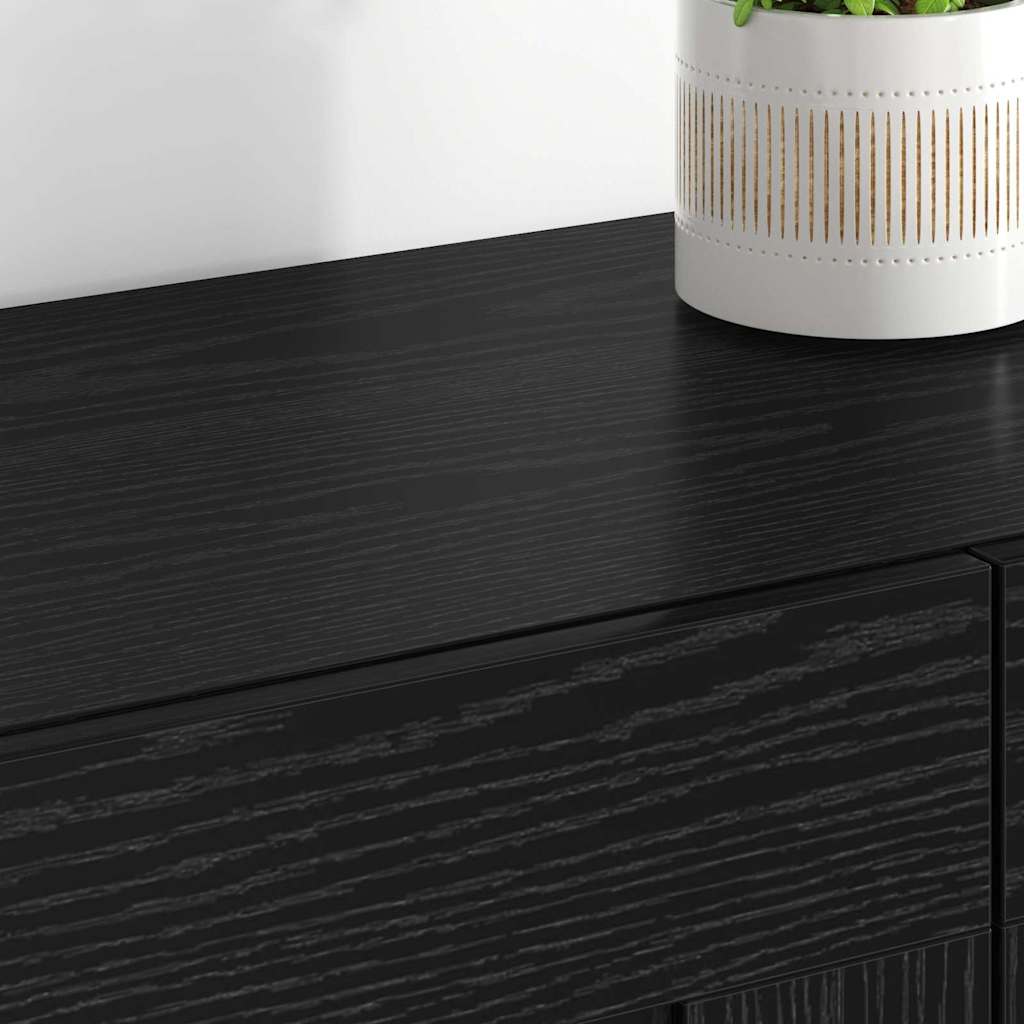 vidaXL Ντουλάπα τοίχου Επιτοίχιο 2 pcs Μαύρη Οξυά 69,5 x 34 x 90 εκ.