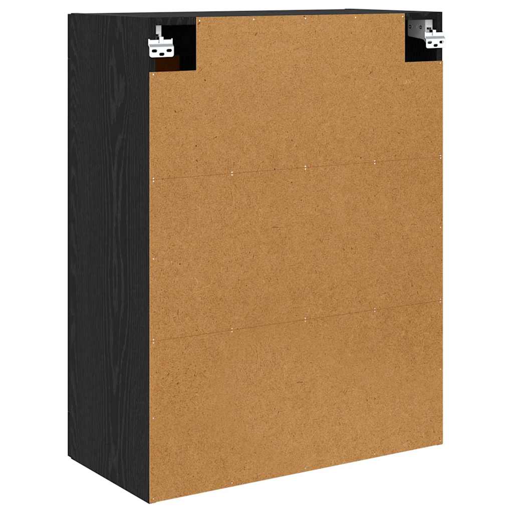 vidaXL Ντουλάπα τοίχου Επιτοίχιο 2 pcs Μαύρη Οξυά 69,5 x 34 x 90 εκ.
