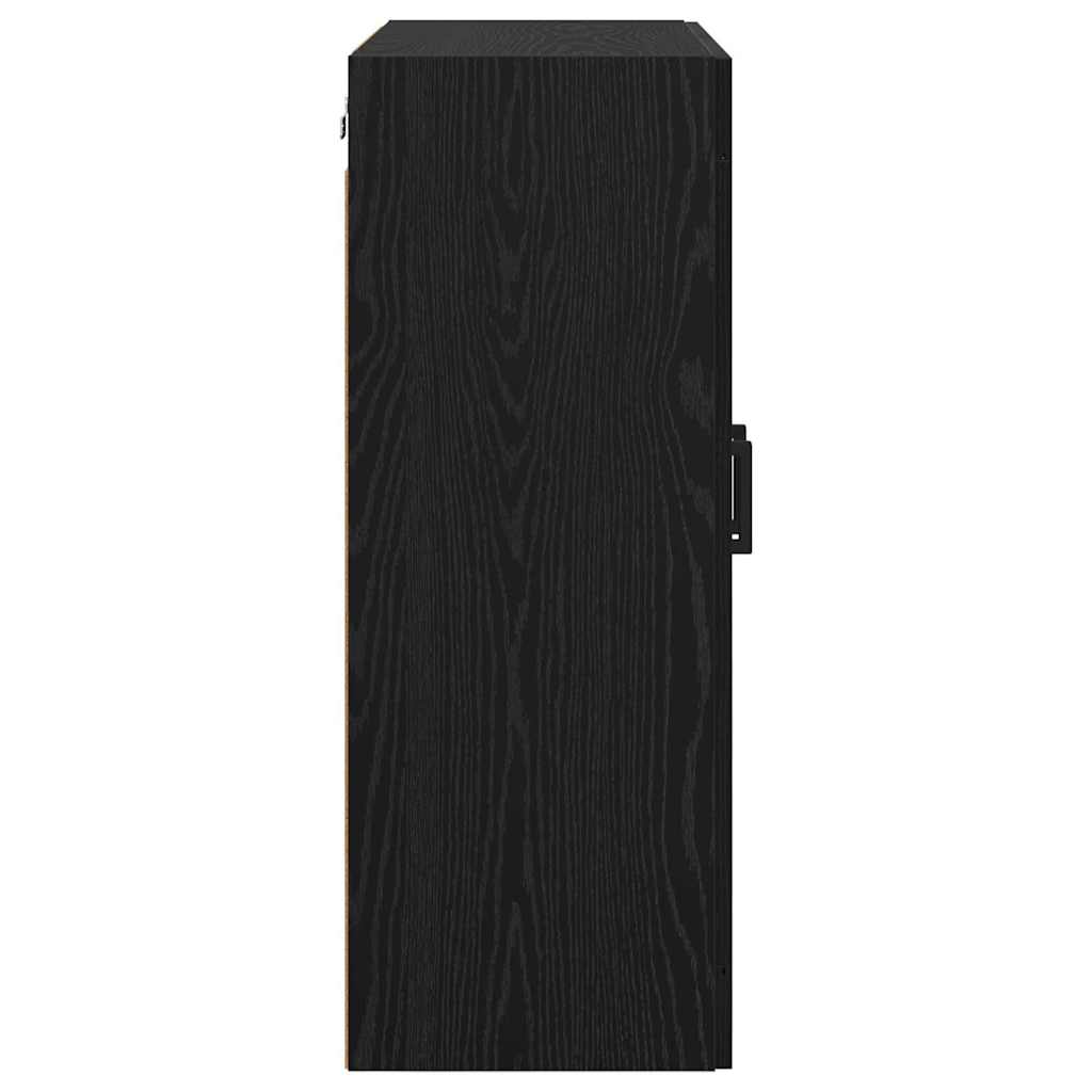 vidaXL Ντουλάπα τοίχου Επιτοίχιο 2 pcs Μαύρη Οξυά 69,5 x 34 x 90 εκ.