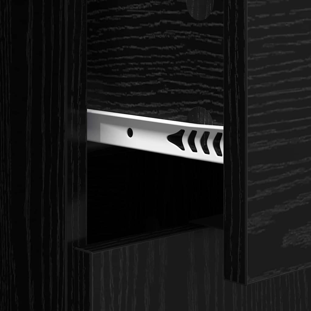 vidaXL Παραδοσιακά Πλευρικά Έπιπλα 2 pcs Μαύρη Οξυά 60 x 30 x 70 εκ.