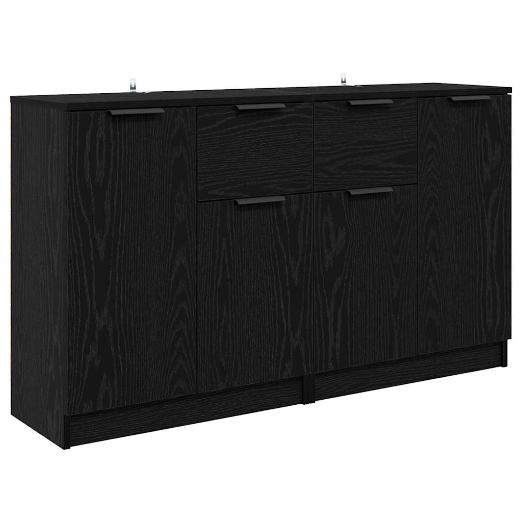vidaXL Παραδοσιακά Πλευρικά Έπιπλα 2 pcs Μαύρη Οξυά 60 x 30 x 70 εκ.